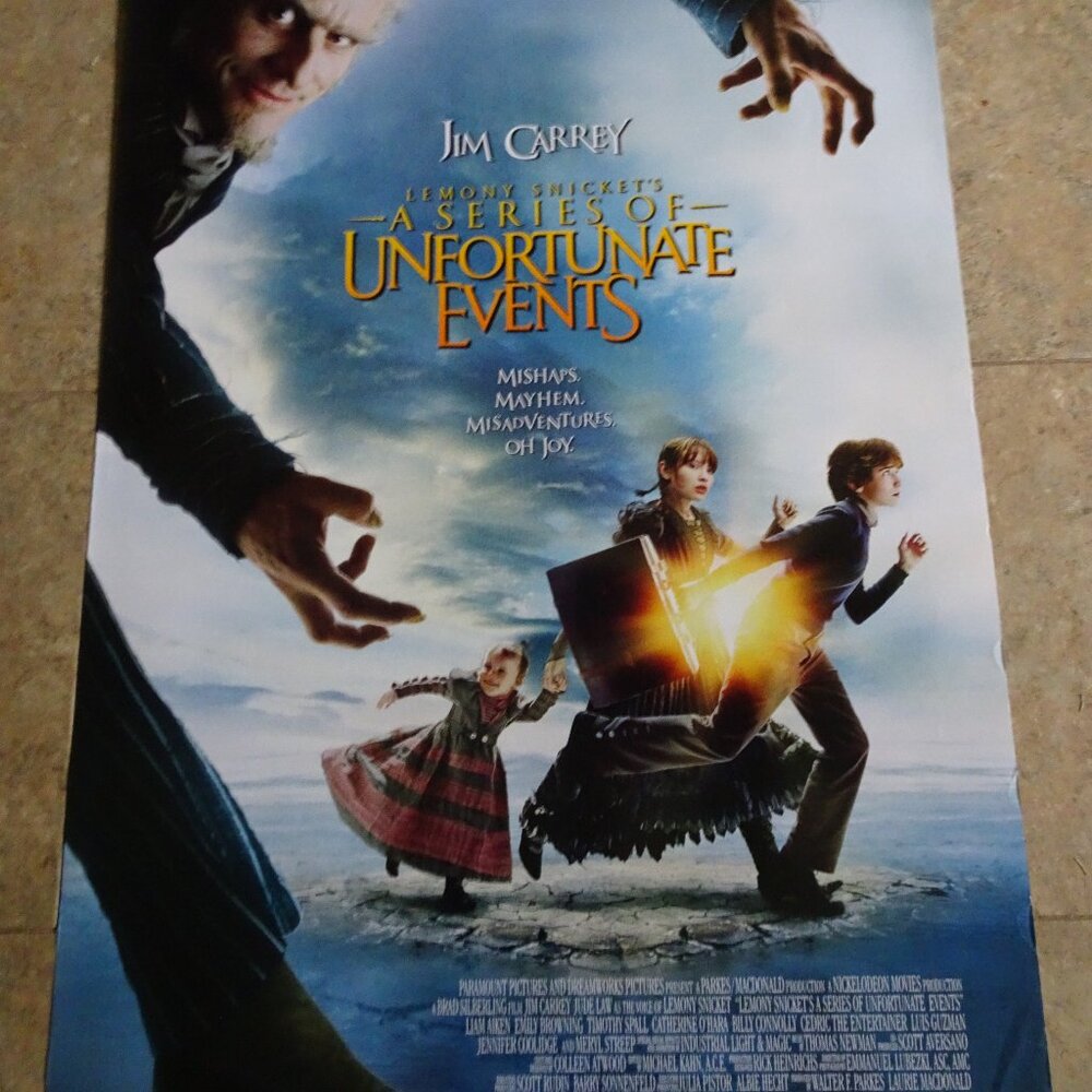 Lemony Snicket's A Series of Unfortunate Events - Movie Poster with Jim Carrey